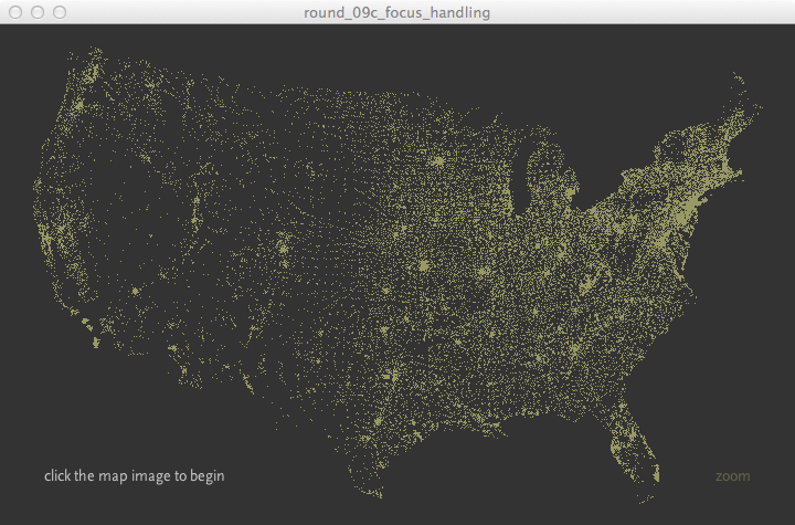 Interactive zipcodes using Processing