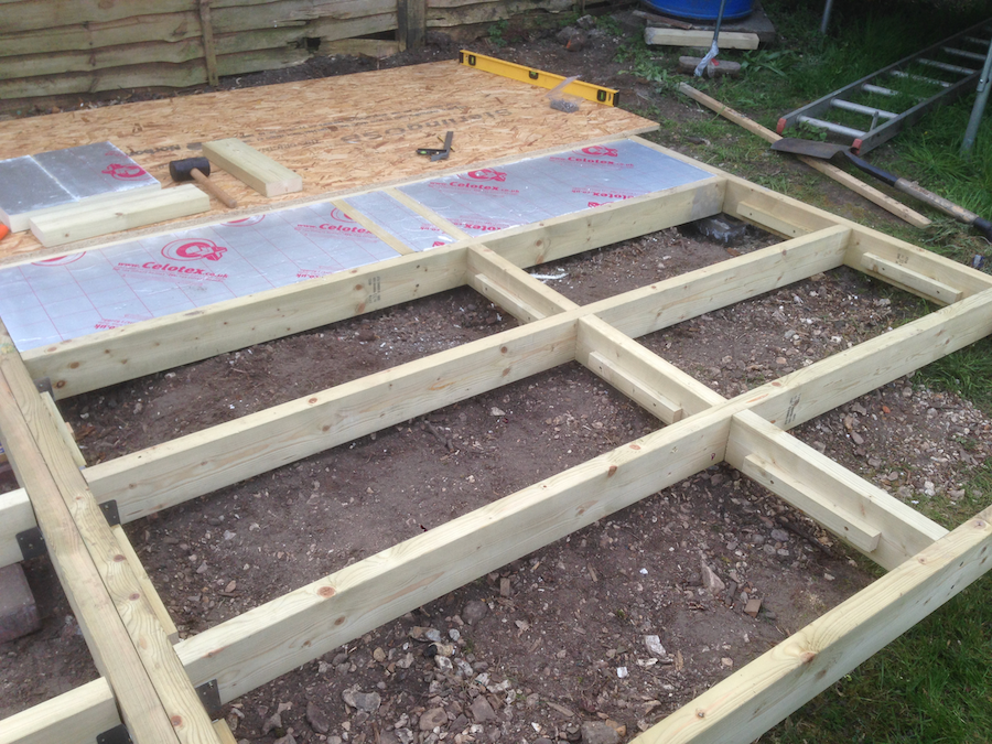 Installing floor insulation